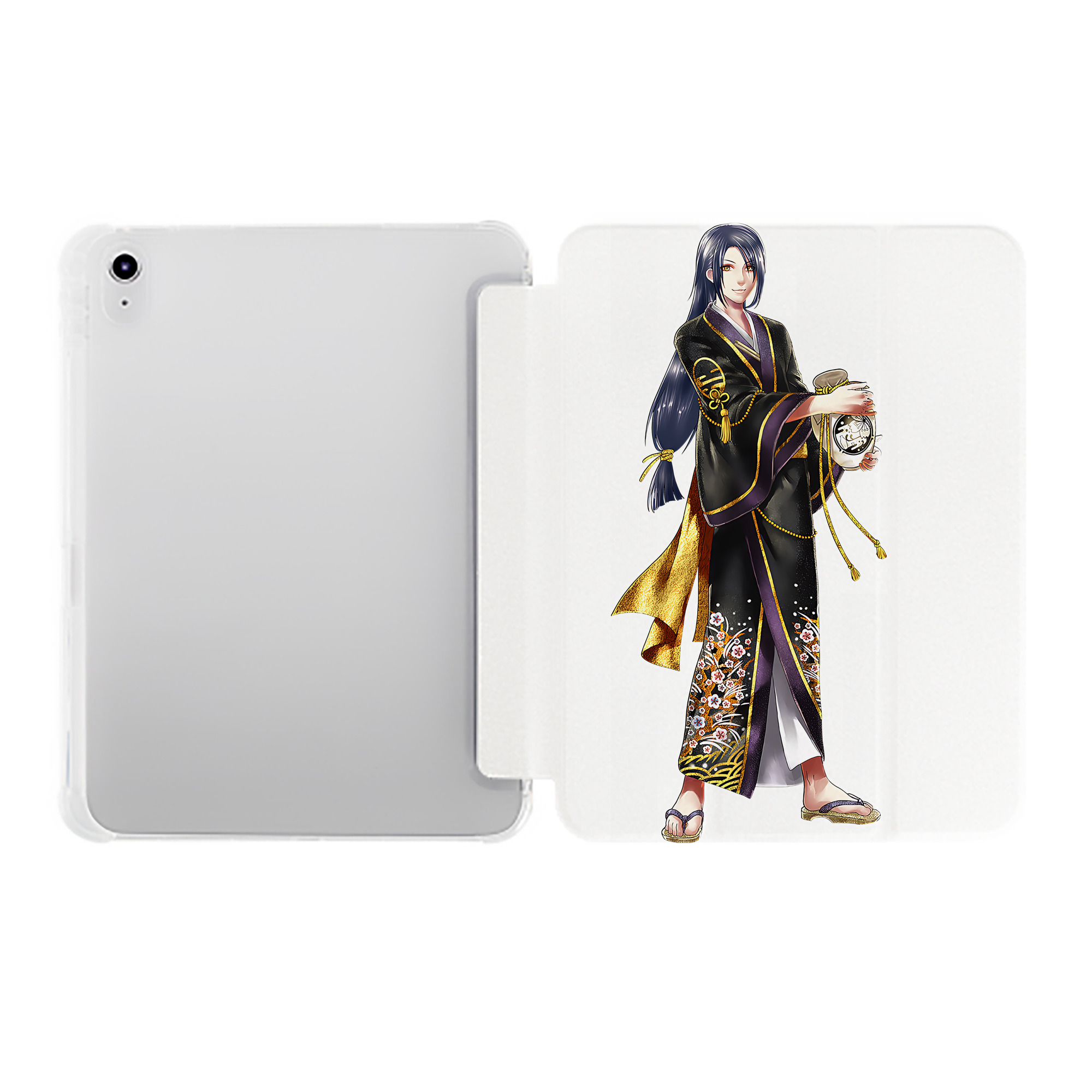 （画像用） 刀剣乱舞 Touken Ranbu IPad ケース ペン収納付き 三つ折りスタンド PUレザー×シリコン 対応機種9.5/10.5/10.9インチ